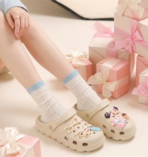 Dép Nữ MWC 8791 - Dép Sandal Eva  Charm Nơ Kem Chấm Bi, Thú Cưng Siêu Cute, Êm Nhẹ, Bền Đẹp.