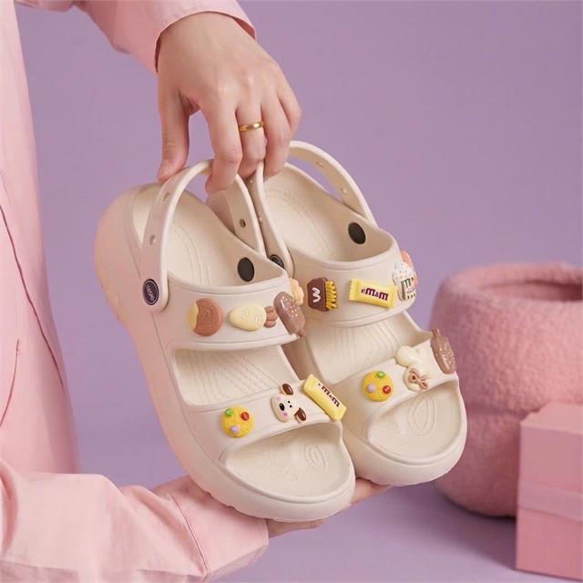 Dép Nữ MWC 8783 - Dép Sandal Nữ Charm Bánh, Kem, Bé Cún Nhẹ Nhàng, Dễ Phối Đồ, Đi Học, Đi Chơi Cực Xinh.