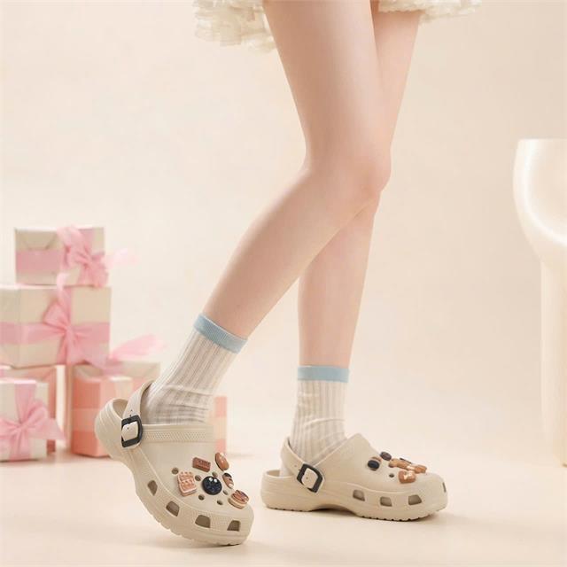 Dép Nữ MWC 8816 - Dép Sandal Eva Nữ Gắn Charm Bánh Gấu Xinh Xắn, Năng Động, Trẻ Trung.