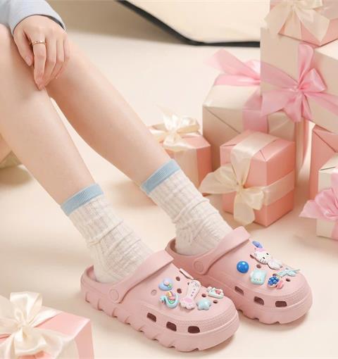 Dép Nữ MWC 8814 - Dép Eva Hồng Pastel Charm Mèo, Kẹo Ngọt Xinh Xắn, Nữ Tính, Phong Cách Bánh Bèo Hàn.