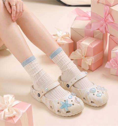 Dép Nữ MWC 8820 - Dép Eva Loang Màu Charm Sao Biển, Đại Dương Lung Linh, Nữ Tính, Êm Nhẹ, Bền Đẹp.