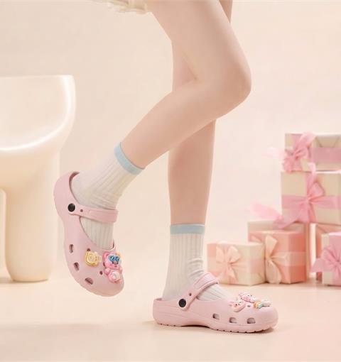 Dép Nữ MWC 8812 - Dép Eva Charm Búp Bê Hồng Dễ Thương, Trẻ Trung, Mang Đậm Phong Cách Bánh Bèo Hàn Quốc.