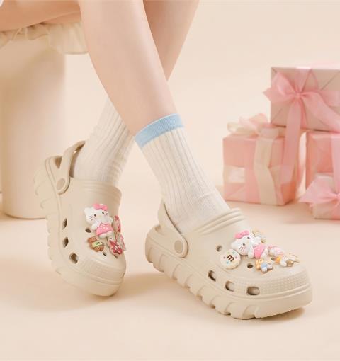 Dép Nữ MWC 8797 - Dép Sandal Eva Nữ Gắn Charm Mèo Nơ, Gấu Hoa Siêu Cute, Êm Nhẹ, Hot Trend.