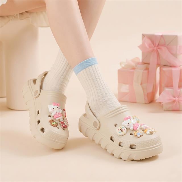 Dép Nữ MWC 8797 - Dép Sandal Eva Nữ Gắn Charm Mèo Nơ, Gấu Hoa Siêu Cute, Êm Nhẹ, Hot Trend.