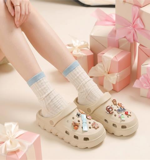Dép Nữ MWC 8798 - Dép Sandal Eva Nữ Gắn Charm Nơ Gấu, Chữ Nice Nổi Bật, Nữ Tính, Thời Trang.