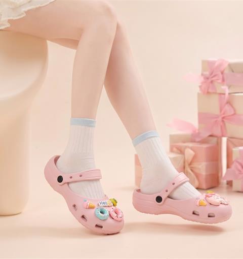 Dép Nữ MWC 8787 - Dép Eva Charm Búp Bê Hồng, Phao Bơi Sinh Động, Trẻ Trung, Mang Đậm Phong Cách Hàn.