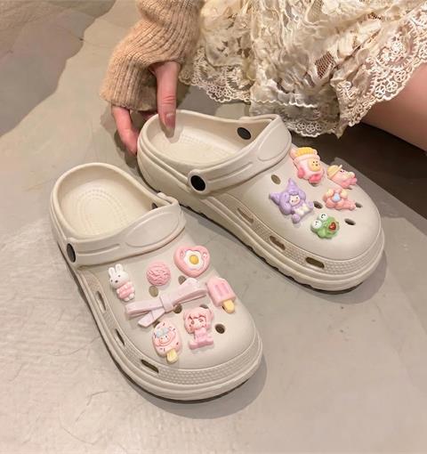 Dép Nữ MWC 8833 - Dép Sandal Eva Charm Nơ Hồng, Dễ Thương, Ngọt Ngào Chuẩn Phong Cách Hàn.