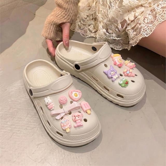 Dép Nữ MWC 8833 - Dép Sandal Eva Charm Nơ Hồng, Dễ Thương, Ngọt Ngào Chuẩn Phong Cách Hàn.