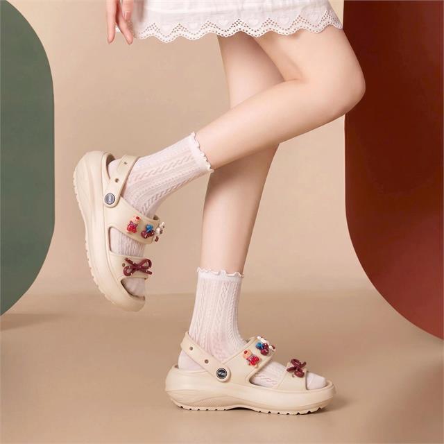 Dép Nữ MWC 8831 - Dép Sandal Eva Nữ Nơ Cherry Siêu Êm Chân, Phong Cách Nữ Tính Hàn Quốc.