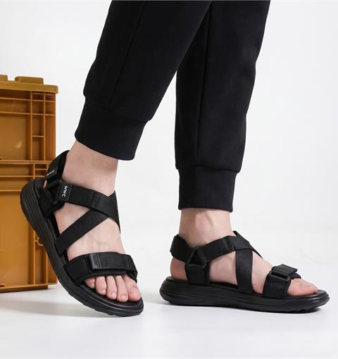 Giày Sandal Nam MWC 7123 - Sandal Nam Quai Ngang Chéo Phối Lót Dán Thanh Lịch Đi Học, Đi Làm, Bền Đẹp, Thời Trang.