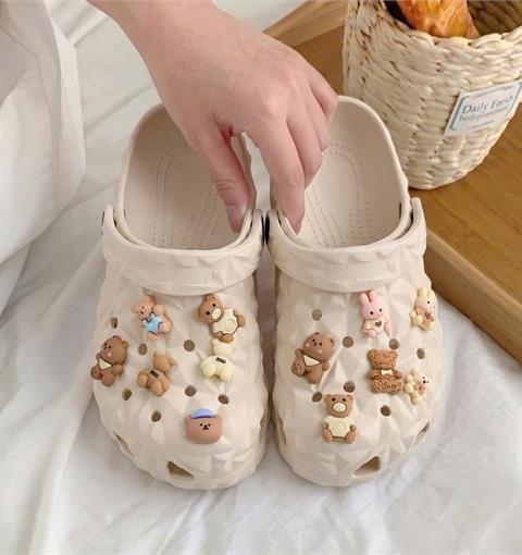 Dép Nữ MWC 8779 - Dép Sandal Eva Nữ Gắn Charm Thỏ Gấu Xinh Xắn, Êm Nhẹ, Bền Đẹp, Thời Trang.