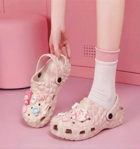 Dép Nữ MWC 8780 - Dép Eva Loang Màu Charm Hồng Pastel, Mèo Nơ Siêu Xinh, Mang Đậm Phong Cách Hàn.