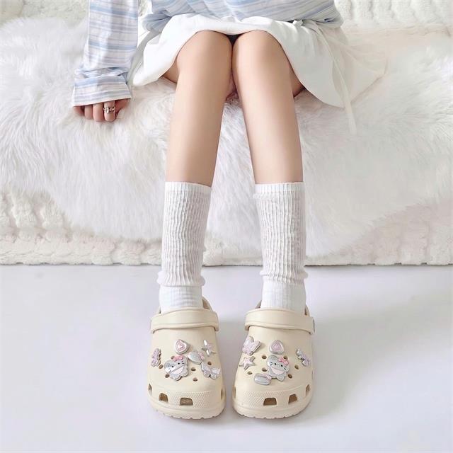 Dép Nữ MWC 8699 - Dép Sandal Eva Nữ Gắn Sticker Sao, Tim, Gấu Bướm Mạ Bạc Dễ Thương, Hottrend.