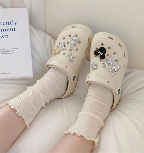 Dép Nữ MWC 8895 - Dép Sandal Eva Charm Thỏ Đá Bạc Sang Trọng, Êm Nhẹ, Bền Đẹp, Thời Trang.