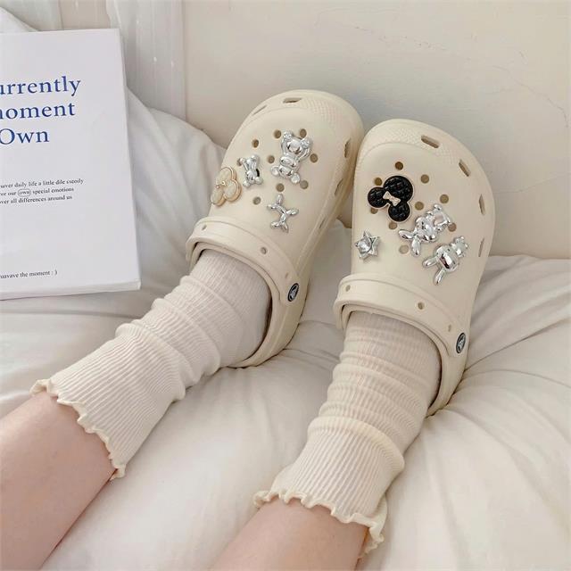 Dép Nữ MWC 8895 - Dép Sandal Eva Charm Thỏ Đá Bạc Sang Trọng, Êm Nhẹ, Bền Đẹp, Thời Trang.
