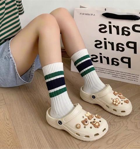 Dép Nữ MWC 8906 - Dép Sandal Eva Charm Gấu, Hoa, Cherry Ngọt Ngào, Năng Động, Trẻ trung.