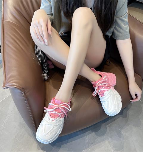 Giày thể thao nữ MWC - 0725 Giày Thể Thao Nữ Phối Màu Siêu Cute,Sneaker Êm Chân Đế Độn 5CM Hot Trend