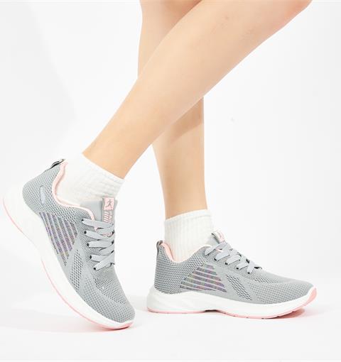 Giày thể thao nữ MWC NUTT- A110  Giày Thể Thao Nữ Phối Sọc Màu Thể Thao,Sneaker Vải Dệt Siêu Êm Chân Đế Bằng 3CM Hot Trend