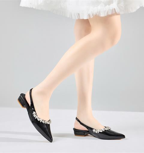 Giày Cao Gót MWC G275 - Giày Cao Gót Mũi Nhọn Thanh Mảnh Đính Đá Pha Lê Lấp Lánh, Tinh Xảo, Mang Vẻ Đẹp Kiêu Sa Đầy Ấn Tượng.