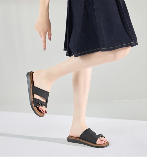 Dép Nữ MWC 8650 - Dép Nữ Quai Bản To Phối Khoá Kim Loại Thanh Lịch, Nữ Tính, Sang Trọng, Thời trang.