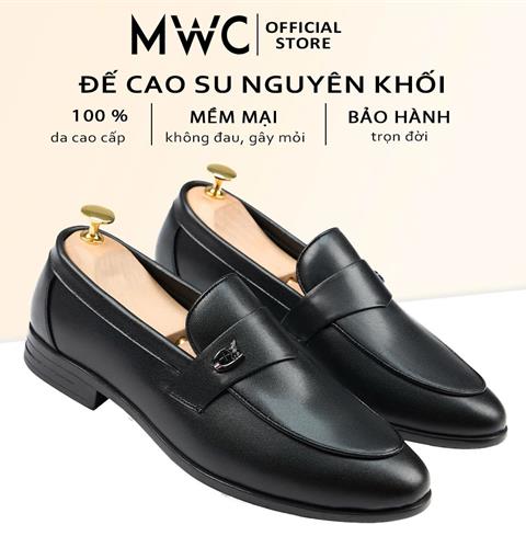 Giày Mọi Nam MWC 6726 - Giày Tây Nam Kiểu Monk Strap, Mũi Nhọn Phối Quai Da Có Khoá Kim Loại Tinh Tế, Sang Trọng.